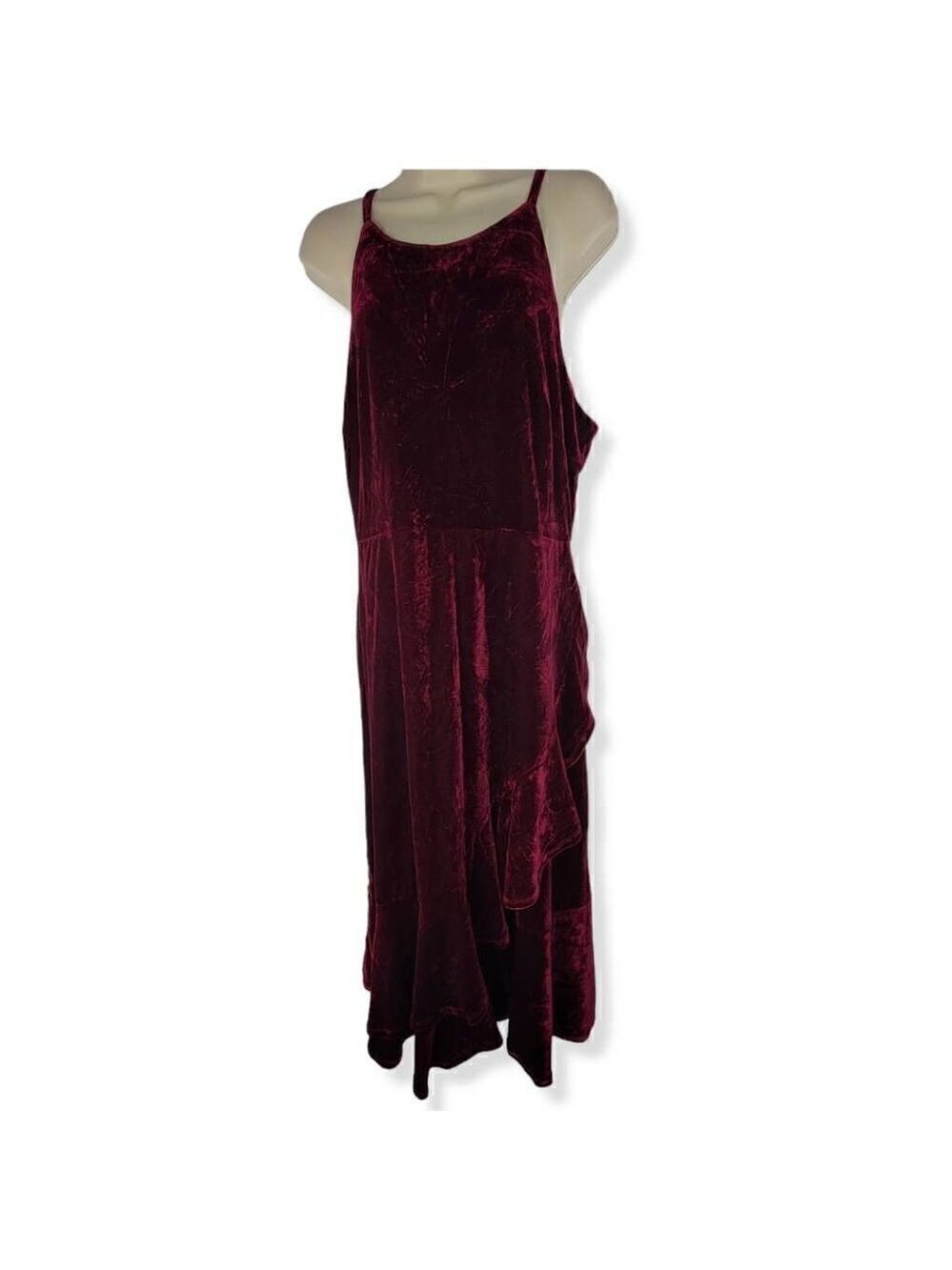 Soprano Velvet Ruffled Dress  2X